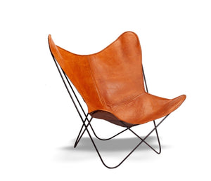 Silla BKF Butterfly - Funda Cuero Tapicería Whisky Vintage