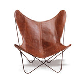 Silla BKF Butterfly - Funda Cuero Tapicería Habano Vintage