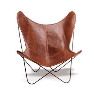 Silla BKF Butterfly - Funda Cuero Tapicería Habano Vintage