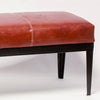 Banqueta Cuero Suela, medidas 120 x 40 x 45 cms. Estructura perfil hierro negro.