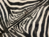 Alfombra Cebra Cuero Natural Animal Print, Talla XL / 2,06 x 1,74 mts.