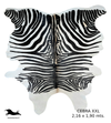 Alfombra Cebra Cuero Natural Animal Print, Talla XXL / 2,16 X 1,90 mts.
