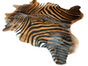 Alfombra Cebra Cuero Natural Animal Print, Talla XL / 2,12 x 1,70 mts.