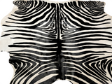 Alfombra Cebra Cuero Natural Animal Print, Talla XXL / 2,05 X 1,95 mts.
