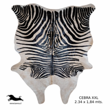 Alfombra Cebra Cuero Natural Animal Print, Talla XXL / 2,34 X 1,84 mts.