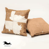 Cojín 100% Cuero, Patchwork 20 x 20 cms., medida 40 x 40 cms.