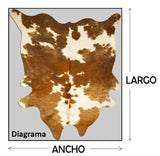 Alfombra Cebra Cuero Natural Animal Print, Talla XL / 2,06 x 1,74 mts.