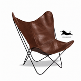 Silla BKF Butterfly - Funda Cuero Tapicería Caoba