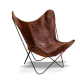 Silla BKF Butterfly - Funda Cuero Tapicería Chocolate Vintage