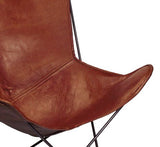 Silla BKF Butterfly - Funda Cuero Tapicería Chocolate Vintage