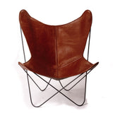Silla BKF Butterfly - Funda Cuero Tapicería Chocolate Vintage