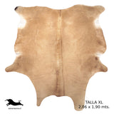 Alfombra Cuero Natural Talla XL / 1,94 x 1,94 mts.