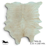 Alfombra Cuero Natural Talla XL / 2,11 x 1,82 mts.