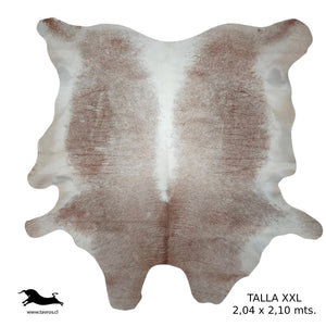 Alfombra Cuero Natural Talla XXL / 2,04 x 2,10 mts.