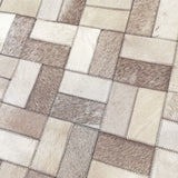 Alfombra Cuero Patchwork Rectángulos 5 x 10 cms. 1,80 x 2,40 mts.