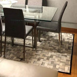 Alfombra Cuero Patchwork Rectángulos 5 x 10 cms. 1,80 x 2,40 mts.